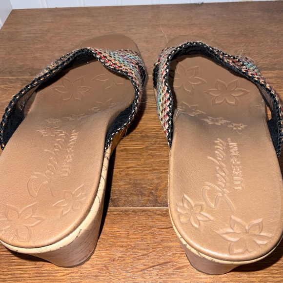 Skechers Cali Beverlee Delighted Multicolor Woven Wedge Sandals Size 7 - Picture 6 of 7